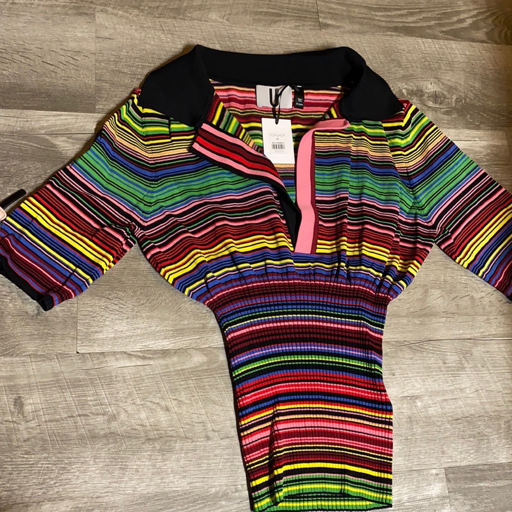 TopShop Cropped shirt - Size Medium